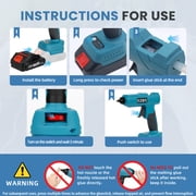 EZBY Cordless Hot Glue Gun with 2 Batteries,42 Glue Sticks,Storage Case,Adjustable Glue Output,100W Power for DIY,Festival Decor and Gifts