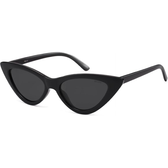 Retro Vintage Narrow Cat Eye Sunglasses for Women Clout Goggles Plastic Frame SJ2044