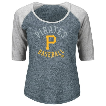 - Pittsburgh Pirates Majestic Women's Plus Size Act Like A Champion Half-Sleeve T-Shirt - Heathered Charcoal/Heathered Gray