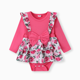 thumbnail image 1 of PatPat Romper con volantes y estampado floral dulce para bebé niña, 2 piezas, 1 of 2