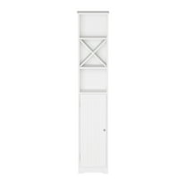 Lavish Home 67-Inch-Tall Bathroom or Laundry Room Storage Cabinet (White)