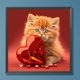 thumbnail image 3 of Pintura de diamante 5D DIY, taladro redondo completo, Kit de corazón y gato, decoración del hogar, 30x30cm, 3 of 9