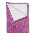 thumbnail image 2 of Fantasy World Soft Flannel Fleece Throw Blanket, Festival Themed Brazilian Girls in Carnival Costume Feathers Stars Shapes, Cozy Plush for Indoor and Outdoor Use, 50" x 60", Multicolor, by Ambesonne, 2 of 5