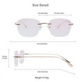 thumbnail image 4 of LifeArt Pure Titanium Frame Glasses/Blue Light Blocking Reading Glasses, Reduce Eyestrain,Stylish for Men and Women(Pink Gold,+0.50 Magnification), 4 of 5