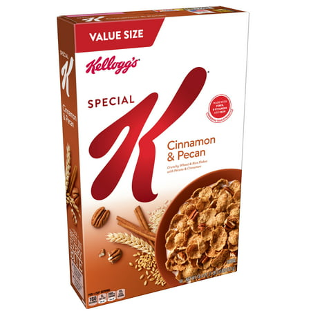 (2 Pack) Kellogg's Special K Breakfast Cereal, Cinnamon Pecan, 18.4
