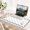 Black, variant on Scalloped Desk Mat, 27"x13" PU Leather Keyboard and Pad
