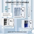thumbnail image 3 of Simple Deluxe Mini Fridge with Observation Window, 6L/9 Can, Portable Warmer & Cooler, Personal Refrigerator, AC/DC, White New, 3 of 9
