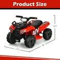 thumbnail image 2 of Gymax 6V 4 Wheels ATV Quad Ride On Car Kids Ride-On Toy w/ Music Horn LED Light Red, 2 of 9