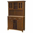thumbnail image 1 of BOWERY HILL Wine Rack Buffet with 2 Door Hutch in Cherry Wood, 1 of 1