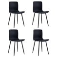 thumbnail image 1 of Dining Chair Set of 4, Mid Century Modern PP Chair, Shell Lounge Plastic Chair for Kitchen, Dining, Bedroom, Living Room Side Chairs Set of 4 (Matt Black), 1 of 10