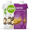 ZonePerfect Keto Shakes, 3g Net Carbs, 1g Sugars, MCTs, Keto-Friendly Snack to Help Manage Hunger, with 17g Fat, 10g Protein, Butter Coffee, 11 fl oz, 12 Count