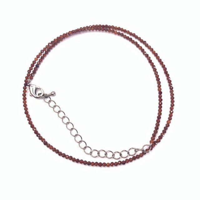 Piedra de turmalina de ágata de cuarzo de cristal natural 2-3 mm Cuentas de corte Mini collares Pulsera son adecuados para regalos de hombres y mujeres Tan Jianjun unisex