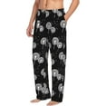 thumbnail image 6 of Disketp White Flower Dandelion Men's Pajama Pants - Ultra Soft Fleece Sleep and Lounge Pants (Size: S-XXL)-Large, 6 of 6