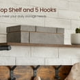 thumbnail image 5 of VASAGLE Coat Rack, Hall Tree with Shoe Storage, 5-Tier Shoe Rack Different Heights, 5 Dual Hooks, Rustic, 5 of 5