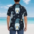 thumbnail image 6 of Haiem Gnome and Snowflakes Printed Hawaiian Shirt for Men - Men’s Casual Beach Summer Shirts - Stretch Fabric with Modern Fit-X-Large, 6 of 9