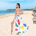 thumbnail image 6 of FORMRS Womens Long Sarong Beach Wrap Semi-Sheer Bikini Skirt Bathing Swimsuit Cover Up, Colorful Round, 6 of 7