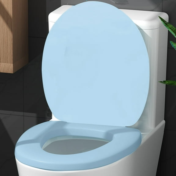 JilgTeok 1 Packs Durable Round Toilet Seat Plastic Soft Close Easy to Install and Clean for Household Bathroom