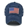 thumbnail image 4 of Meitianfacai 1PC Cotton Baseball Cap - Adjustable Unisex Outdoor Hat for Men & Women, Independence Day Patriotic Soft Top Sun Hat for Running, Hiking, Hunting, and Daily Use (Navy), 4 of 7