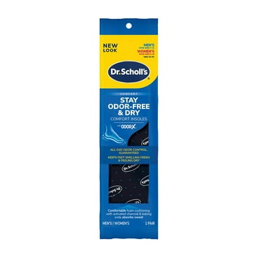 Dr Scholls Odor Fighting Insoles with Activated Charcoal, 1 Pair, 2 Pack