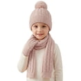 thumbnail image 3 of Sentuca 3 Pcs Kids Winter Hat Gloves Scarf Set Pom Pom Knit Beanie Long Scarf and Gloves Warm Cold Weather Accessory for Boys Girls Size 3-12Y, 3 of 6