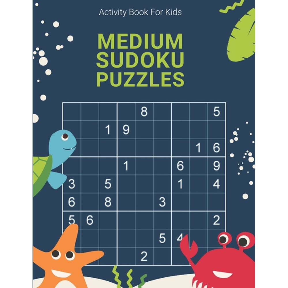 activity book for kids medium sudoku puzzles easy medium hard and