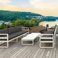 thumbnail image 6 of Luxury Commercial Living 51" White Patio Rectangular Lounge Coffee Table, 6 of 8