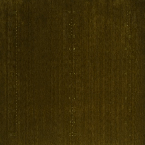 Ahgly Company Indoor Square Abstract Green Contemporary Area Rugs, 4' Square