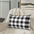 thumbnail image 7 of Black White Plaid Pillowcase Pillows Cover Case Decor Decoration Rectangle Printed Throw Pillow Case Cushion Cover 14"x20", 7 of 7