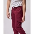 thumbnail image 5 of Real Essentials 3 Pack: Boys' Cotton Fleece Cargo Joggers Athletic Sweatpants - Kids Casual Sports Pants Pockets (Ages 6-16), 5 of 6