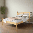 thumbnail image 5 of Camaflexi Mid Century Slat Bed Solid Wood Bed Frame with Headboard, Queen, Scandinavian Oak, 5 of 8