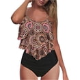 thumbnail image 1 of TIMIFIS Womens Tankini Swimsuits Ruffled Tank Top Tummy Control Floral Modest Swimwear High Waisted Bikini Two Piece Bathing Suits, 1 of 5