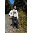 thumbnail image 2 of Old Glory Mens Tie Dye Peace Sign Distressed Halftone Long Sleeve Graphic Sweatshirt, 2 of 6
