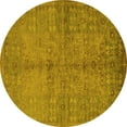 thumbnail image 1 of Ahgly Company Indoor Round Oriental Yellow Industrial Area Rugs, 5' Round, 1 of 4