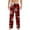 Brick Red, variant on Mens Pajama Pants with Pockets Christmas Printed Mid Waisted Casual Pants with Drawstring and Lightweight Pants Lounge Bottoms Soft Sleepwear