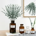 thumbnail image 3 of Bearachild 12 plantas de plástico de gran cantidad para decoración de plantas artificiales, vida de ramo de plantas simuladas de alta Decoración polvo verde, 3 of 6