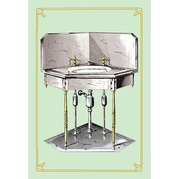 Mint Sink #1-Fine Art Canvas Print (20" x 30")
