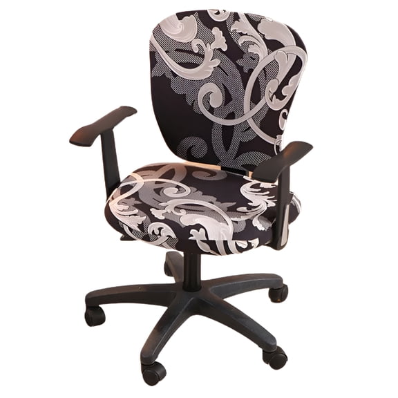AUQ Swivel Chair Cover Stretchy Office Armchair Protector Seat Backrest Decoration