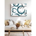 thumbnail image 4 of Turquoise Grey Wall Art for Living Room,Canvas Picture Wall Decor for Bathroom Bedroom,Geometric Circle Modern Abstract Simple Art Painting Artwork for Office Hallway Dining Room Decor 20"x24", 4 of 8
