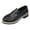 Black, variant on Wensltd Fashion Black Shoes for Women Trendy Versatile Solid Color Retro Comfortable Mid Heel Loafers for Outdoor Size 6-12