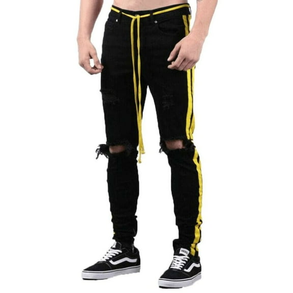 Yellow Bands™ Destroyed Jeans