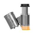 thumbnail image 1 of Folding Pocket Magnifier 60x Magnifying Glass Convenient Adjustable Focal Length Grey, 1 of 9