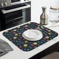 thumbnail image 3 of Pioneer Flower Floral Print Pattern Kitchen Dish Drying Mat 1 Pack, Ultra Absorbent Microfiber Drainer Mat, 16"x18", 3 of 6