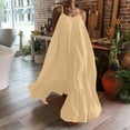 thumbnail image 4 of Bpxiofoy Halter Dresses for Womenï¼Beige Dress for Womenï¼Sundresses for Womenï¼Womens Dressesï¼Women's Essentials Dresses Beige L, 4 of 7