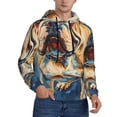 thumbnail image 2 of Lsque Patriotic Bulldog Welcome Pattern Casual Men's Hoodie,Hooded Sweatshirt with Kangaroo Pocket,Pullover Hoodie-Large, 2 of 7
