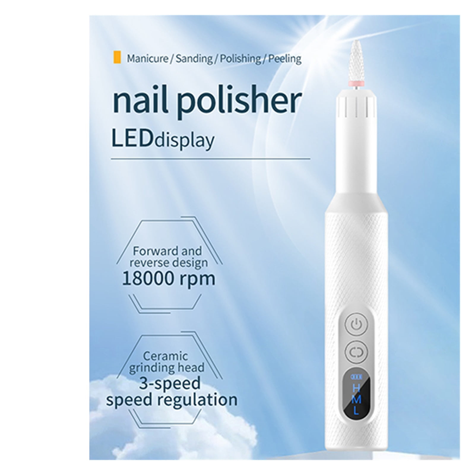 Wireless Nail Drill Machine, 18000 RPM Electric Manicure Machine, Portable Nail Lathe Milling Cutter For Manicure Pedicure Salon ,Quality Torque