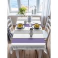 thumbnail image 3 of Purple Grey Striped Rectangle Tablecloth, Minimalist Farmhouse Stripe Waterproof & StainResistant Tablecloth, Washable Oil-proof Table Cover for Dining/Party/Wedding/Camping/Buffet 60x84 In, 3 of 9