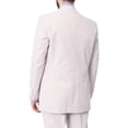thumbnail image 5 of Emigre Classic Fit Tan Striped Two Button Cotton Seersucker Suit, 5 of 5