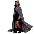 thumbnail image 4 of hengsof Kids Solid Color Cloak with Hood Unisex-Child Halloween Fashion Costume for Girls Boys Party Role Play Trick or Treat 2-17Y, 4 of 5