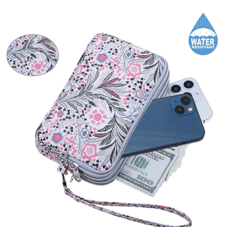 HAWEE Phone Wristlet Purse, Triple Zippered Water-Resistant photo 5