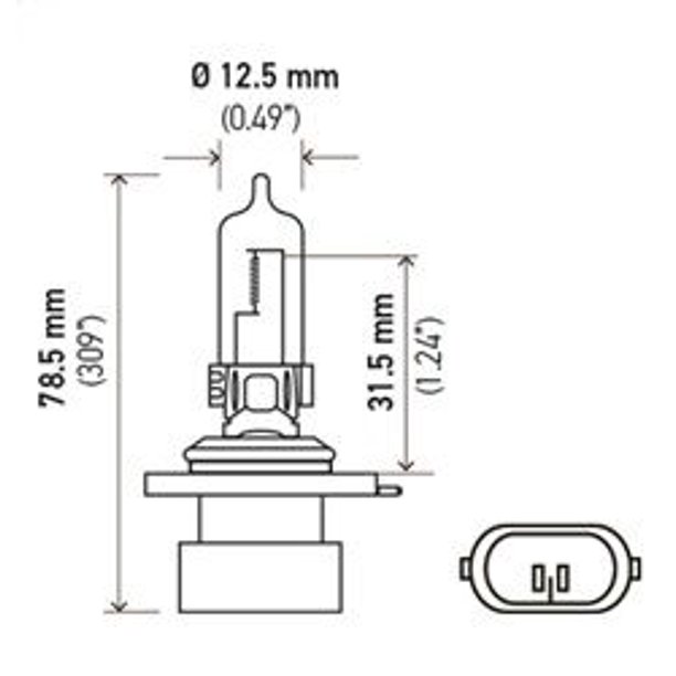 Oe Replacement For 1999 2004 Chrysler 300m High Beam Headlight Bulb Base Pro Am Special Walmart Com Walmart Com